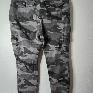 Plus size grey fatigue cargo pants